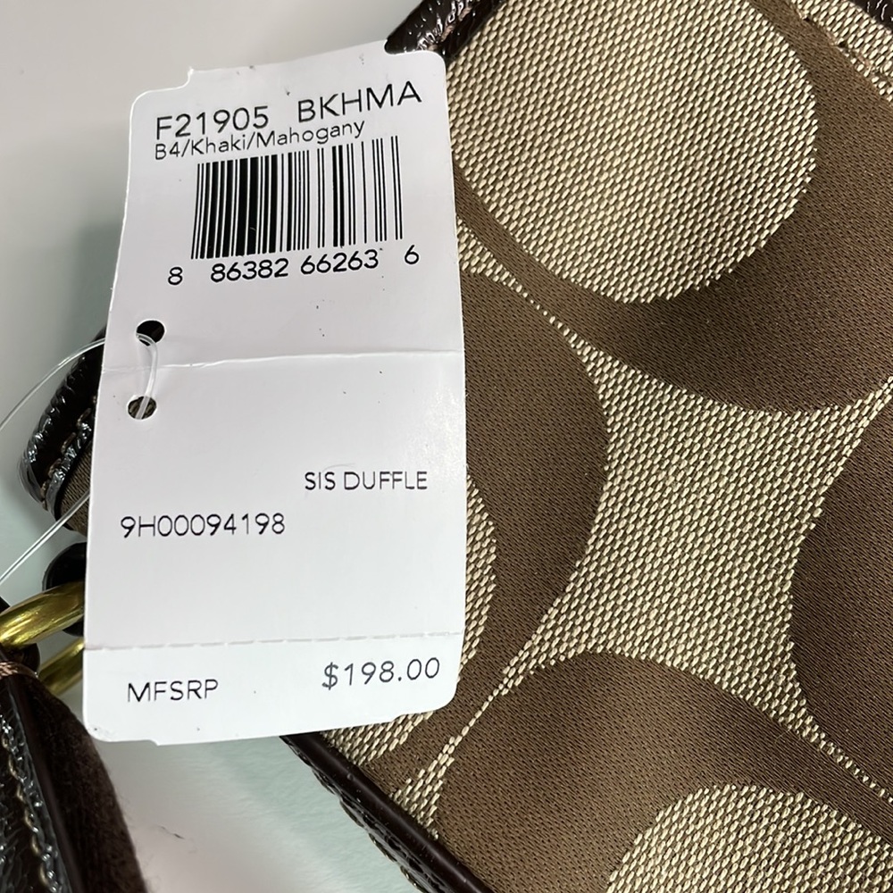 Coach signature Stripe Duffle Crossbody NWT ACC360 - Picture 10 of 10